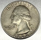 1960 D Washington 90% Silver Quarter Circulated Condition 25c US Coin - 2831