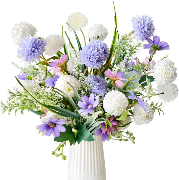 Kunstblumen Lila Wie Echt – KüNstlicher Wildblumenstrauß, Seidenblumen Deko FüR-image