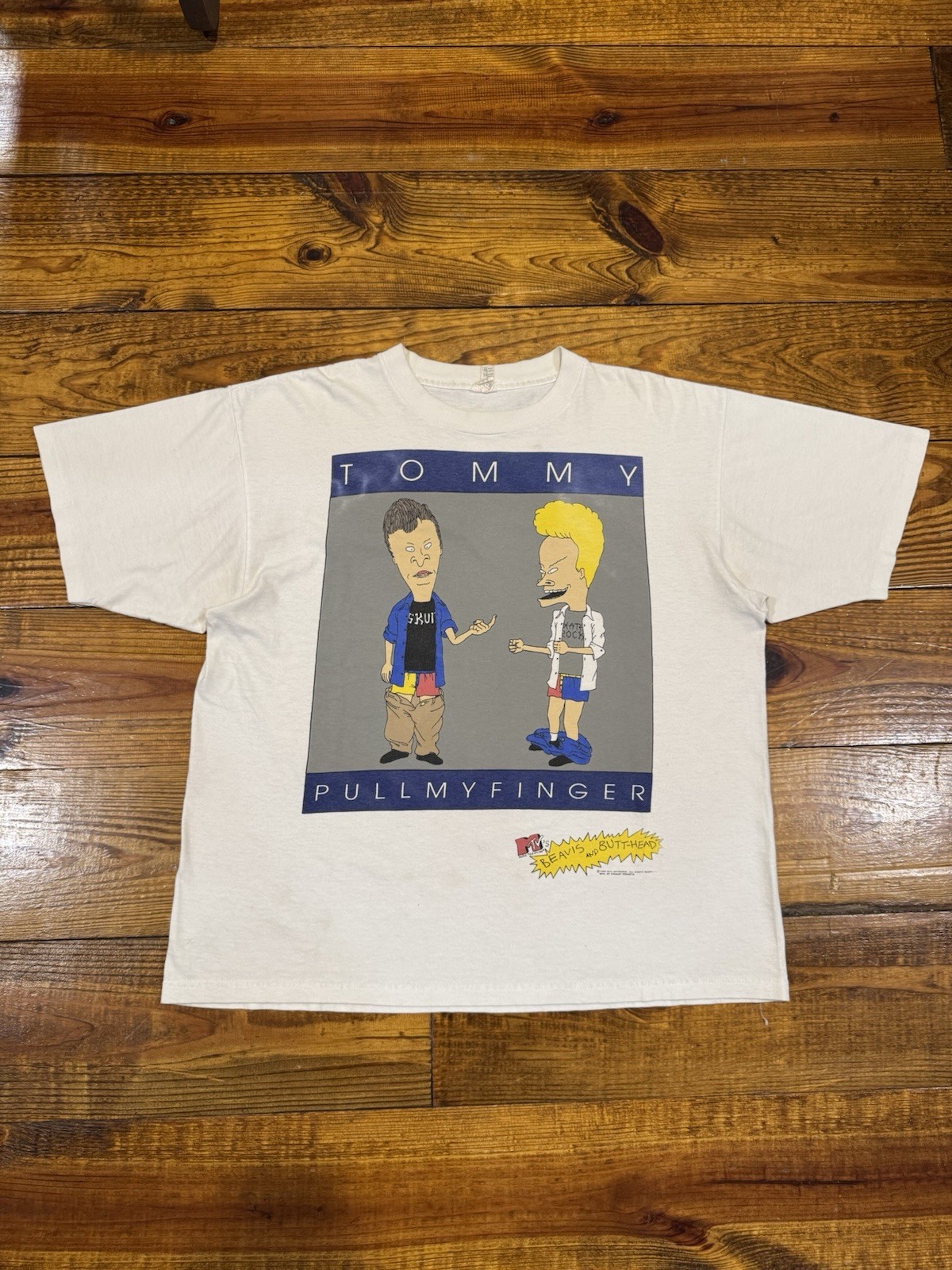 T-shirt Vintage MTV Beavis Et Butt-Head 1994 - Taille XL, Noir, Occasion Très Bon état