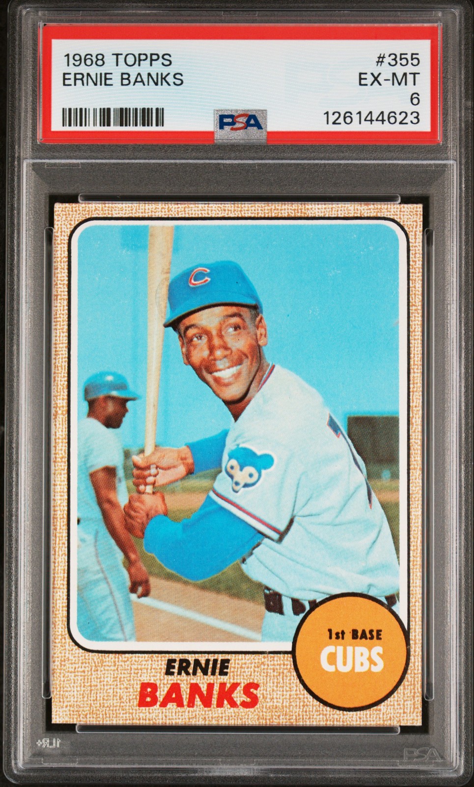 1968 TOPPS #355 ERNIE BANKS PSA 6