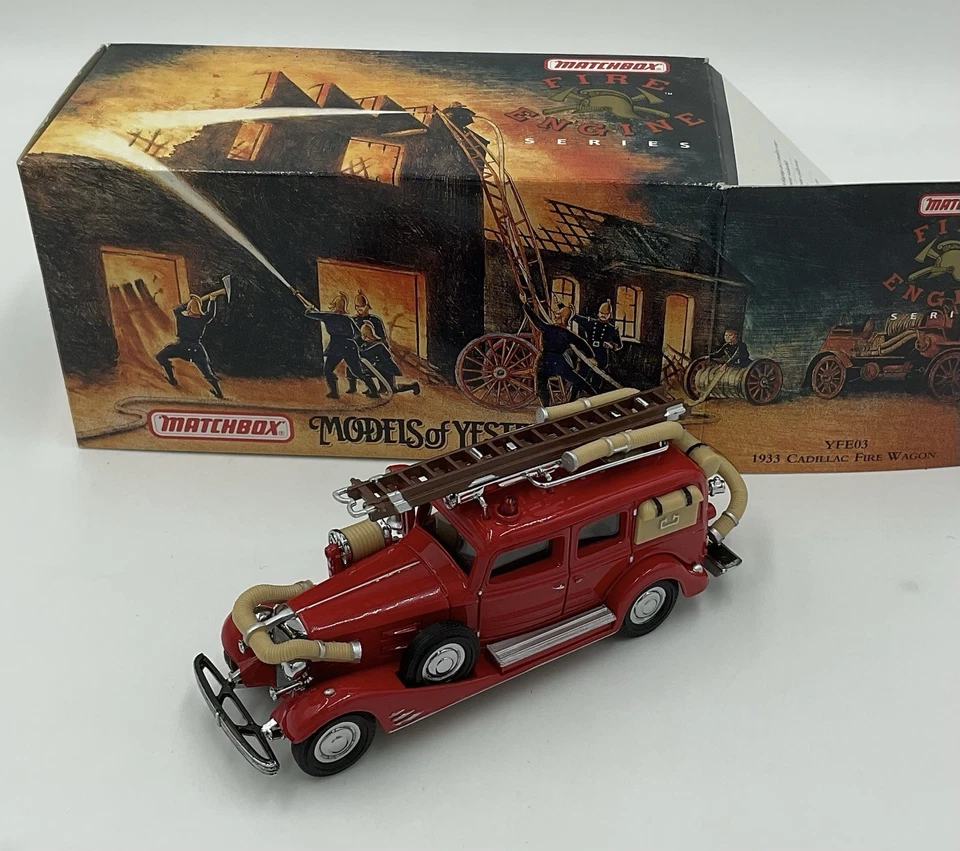 Matchbox Set x 6 Fire Engine Mack Land Rover Ford Models of Yesteryear YFE01 06 - Image 4 of 4