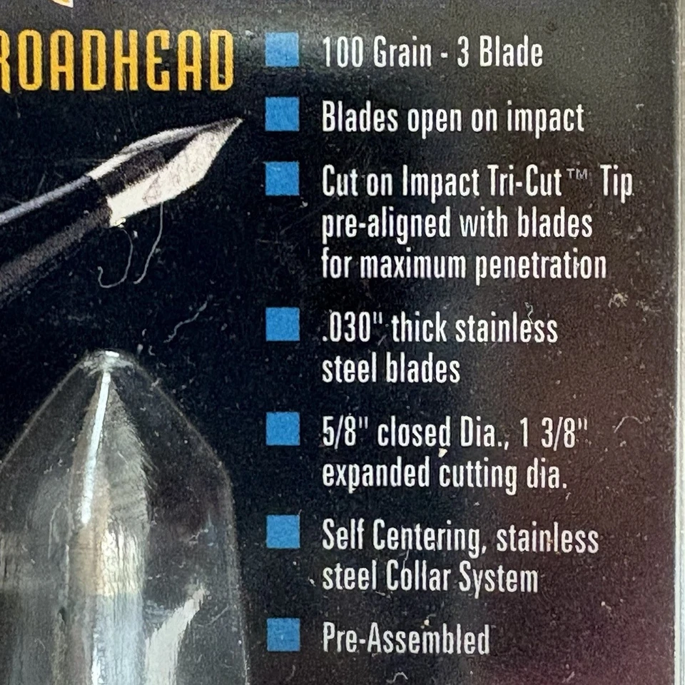 Rocky’s XTREME Cabeza Ancha Expandible Precisión Mortal 100 Granos 3 Hojas 5/8’’’ Paquete de 3 Foto 2 de 4