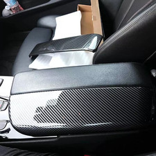 Car Interior Center Armrest Box Cover Carbon Fiber Style For Bmw G30 530i Xdrive