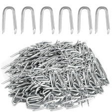 300 Pcs U-Shaped Wire Staples Galvanized Barbed Wire Fencing Nails