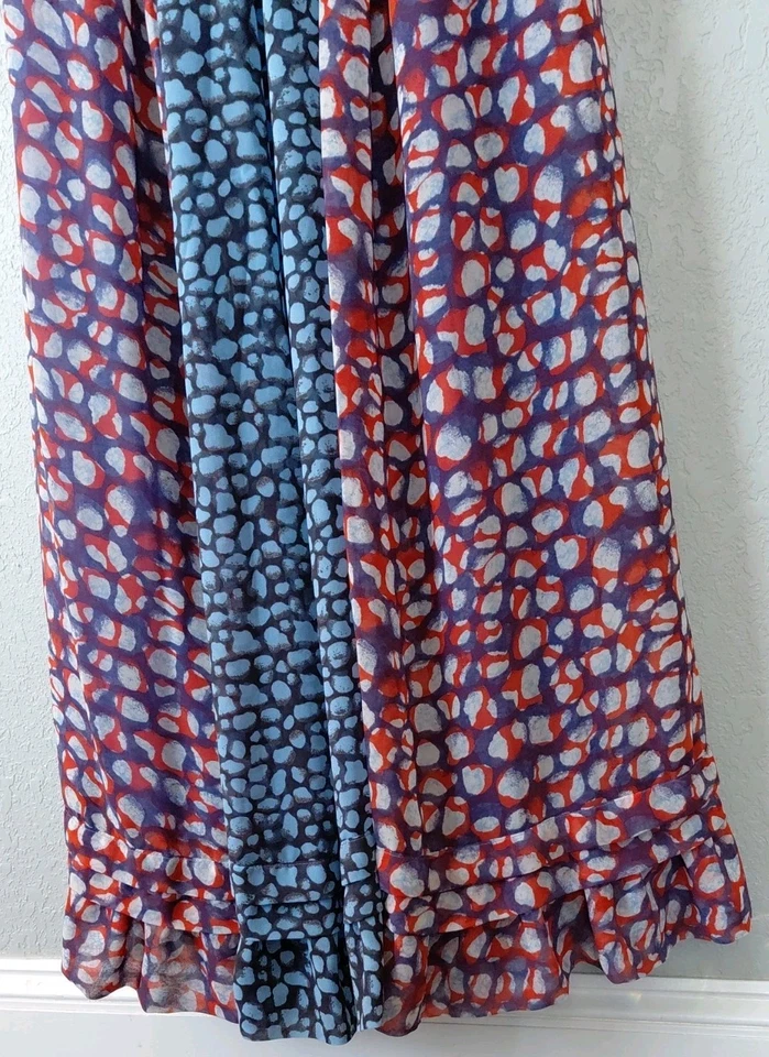 Vestido Moda Internacional Mujeres XS Maxi Halter Volantes Y2K Sexy Fluido Boho Hada Foto 4 de 4