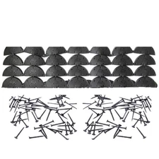 28 pcs Heel Plates Shoe Heel Taps Rubber Tips Sole Heel Repair Pad Replacemen...