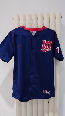 Minnesota Twins MLB blau Nike Größe Large Youth Small Herren Trikot Morneau Baseball