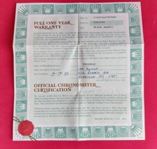 ROLEX 114270 Explorer Warranty Certificate Gu...
