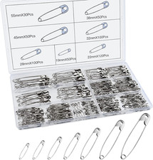 500 Pack Safety Pins, Assorted Safety Pins, S...