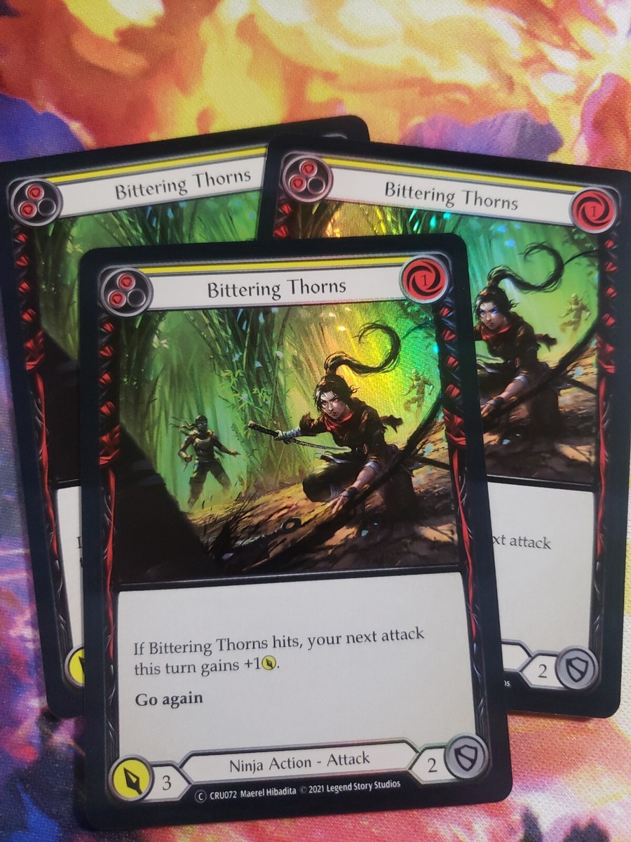 3x Bittering Thorns Rainbow Foil Playset Crucible of War Flesh and