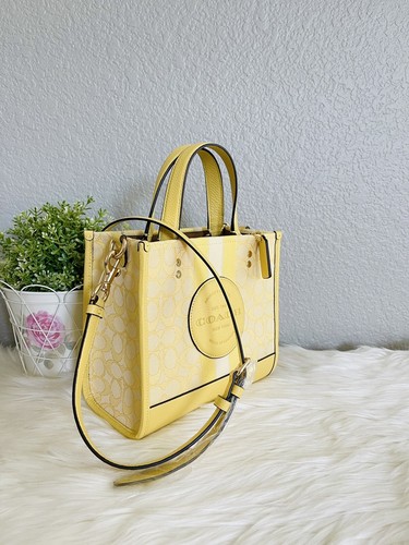 NWT Coach C8417 Dempsey Tote 22 In Signature Jacquard W Stripe And Coach Patch - 第 2/7 張圖片