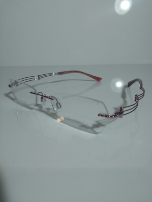 Neu Charmant XL2003 Randlos Rosa Brille Brillengestell