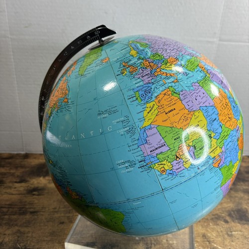 The Aquarius Tolman Vintage 12 Inch Replogle Globe On Clear Acrylic Stand - Rare - Picture 16 of 19