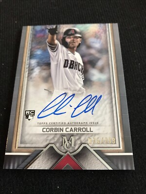 スポーツ選手 CORBIN CARROLL rookie autograph 2023 Topps Museum Collection Corbin Carroll Rookie Auto RC #076
