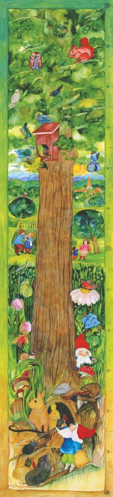 Messlatte. Motiv Lebensbaum. Kinder-poster 28 X 180 Cm Eva-maria