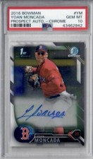 PSA 10 2016 Bowman Chrome Prospects Yoan Moncada #CPA-YM Autograph Auto