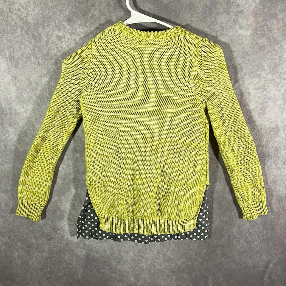 Cárdigan tejido camisero a lunares verde lima Anthropologie de Field Flower talla XS Foto 2 de 4