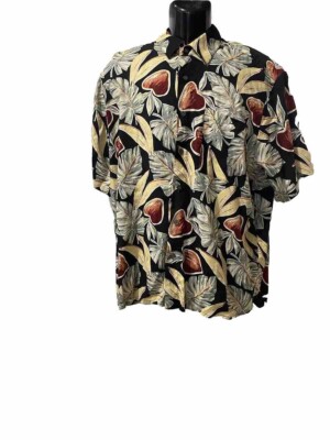 Crossings Men's  Button-up Floral Multicolor Print Shirt Short Sleeve Size M#21