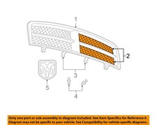 CHRYSLER OEM 04-06 Durango Grille Grille Components-Panel 5114518AB