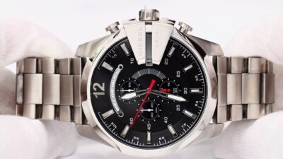 DIESEL 腕時計 MEGA CHIEF DZ4308 メンズ DZ4308 Man: Mega Chief watch with orange and white details