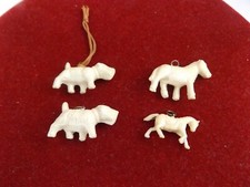 Vintage Celluloid Cracker Jack Toy Prize Charms 30s/40s, Lot Of 4