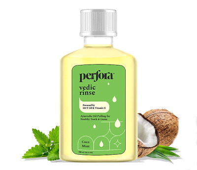 Perfora Oil Pulling For Healthier Teeth & Gums, Coco Mint Flavor (300ml)