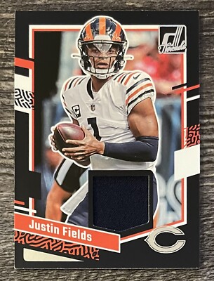 2023 Donruss Threads Insert  Justin Fields Patch #DTH-JF Chicago Bears