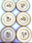 SET OF SIX STANGL POTTERY PROVINCIAL 6” HAND PAINTED APPETIZER BREAD PLATES