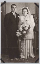Wedding Portrait Canada Real Photo Postcard RPPC