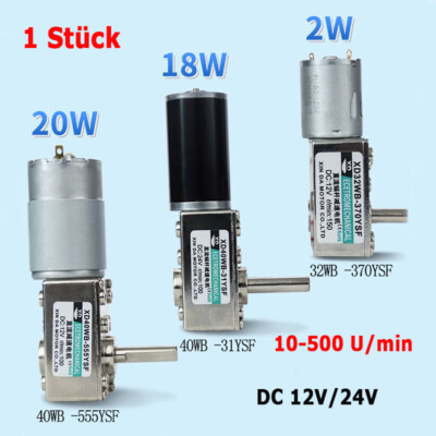 DC 12V 24V Turbo Schneckenmotor 10-500RPM rechter Winkel selbstsichernder Motor