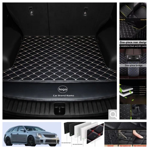 For Cadillac CTS Wagon 2010-2014 Car Floor Mats PU Leather Waterproof Carpets - Imagen 44 de 44