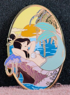 Disney Fantasy Pin Neverland Lagoon Black Hair Mermaid Le 50 Peter Pan Jumbo Ebay