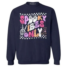 Spooky Vibes Only Crewneck Halloween Sweatshirt