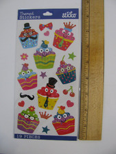 Sticko Stickers DRESS UP CUPCAKES 19 Pieces NOS