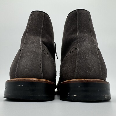 Gordon Rush Stafford Wingtip Gray Suede Leather Boots Size 9.5 Gordon Rush Stafford Wingtip Gray Suede Leather Boots Size  main image 3