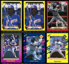 RUBEN SIERRA TEXAS RANGERS OAKLAND A'S 11 Different Classic Baseball Cards