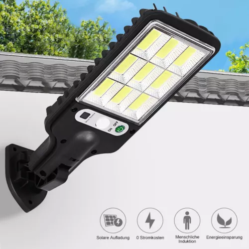 4er 6000W Solarleuchte mit Bewegungsmelder Außen Lampe Fluter LED Strahler Licht - Bild 4 von 14