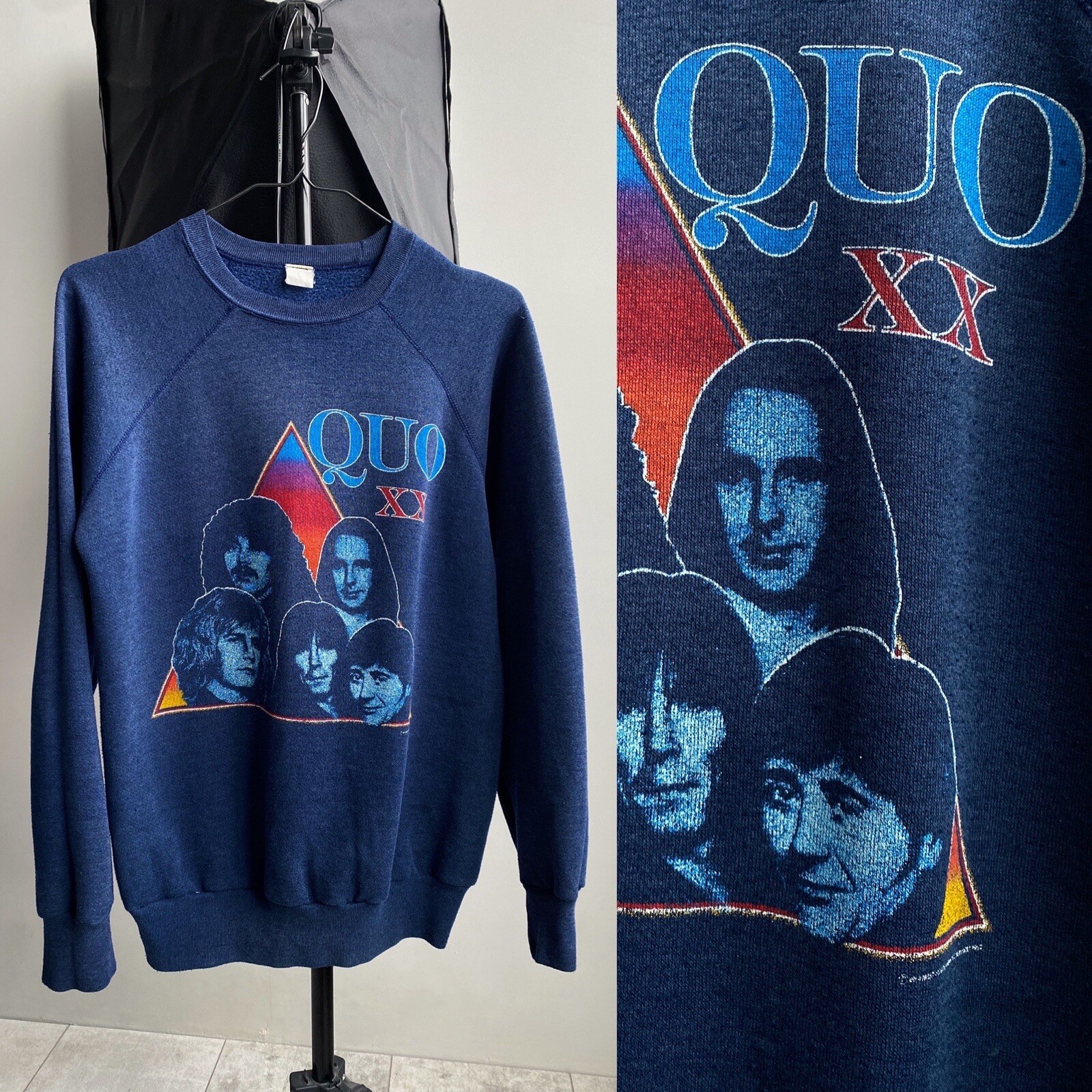 T-shirt Status Quo 'Vintage Retail Logo' Noir - Neuf Avec étiquettes, Coton Unisexe