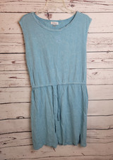 Calvin Klein Blue Cinched Waist Sleeveless Summer Mini Dress Women's Size Medium