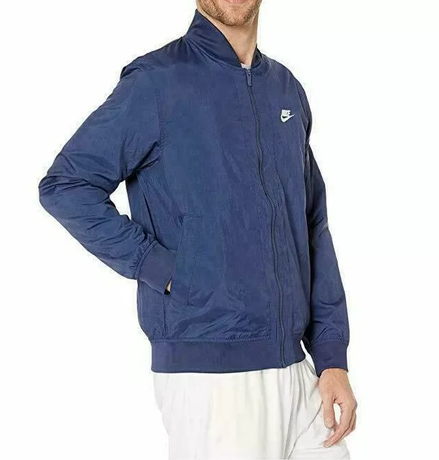 Nike Sportswea Men s Players Navy Woven Nylon Jacket AR2214 410 Size S NWB