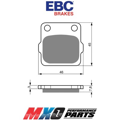 Front Brake Pads and Rear Brake Shoes: Honda TRX250 TRX 250 (2001-2011 – Square Motorcycle Parts