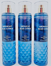 3 BATH  BODY WORKS MIDNIGHT BLUE CITRUS FINE FRAGRANCE MIST BODY SPRAY 8 oz NEW