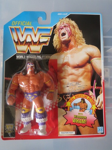 WWF Hasbro MOC Ultimate Warrior Series 3 Purple...