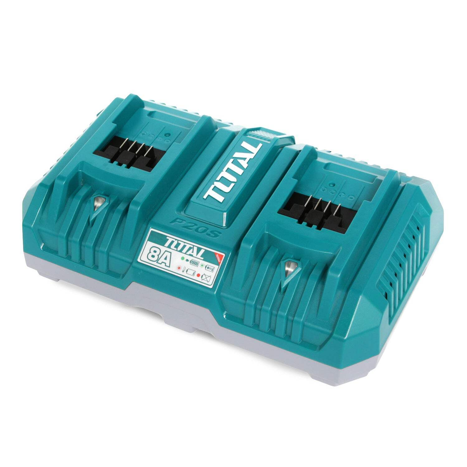 Total Li-Ion 20V 2 Port Charger for Total P20S Range Batteries Battery Charging