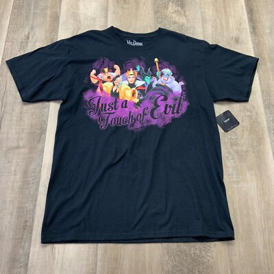 NEW Disney Villains Shirt Adult Large Black Short Sleeve Jerry