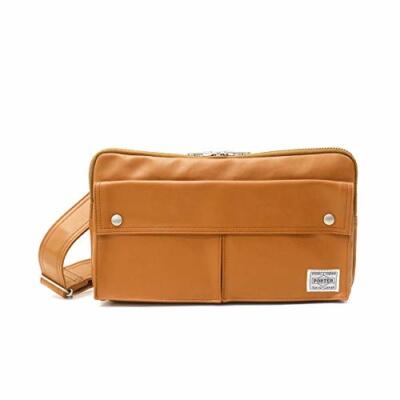 YOSHIDA PORTER Free style horizontal shoulder bag Camel 707-07144