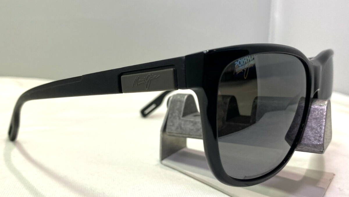 MAUI JIM HOWZIT MJ 734-02 MATTE BLACK NEUTRAL GREY POLARIZED 