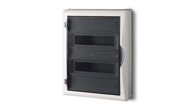 Modulare Sicherungskasten 2x12 a/p ECONOMIC BOX 2/24 transparente Tür. N+PE IP40