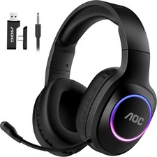 AOC Wireless Gaming Headset Compatible with PS5/4, Nintendo Switch, PC,