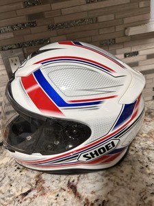 Shoei Rf- 1200 Helmet Red White And Blue Size Large